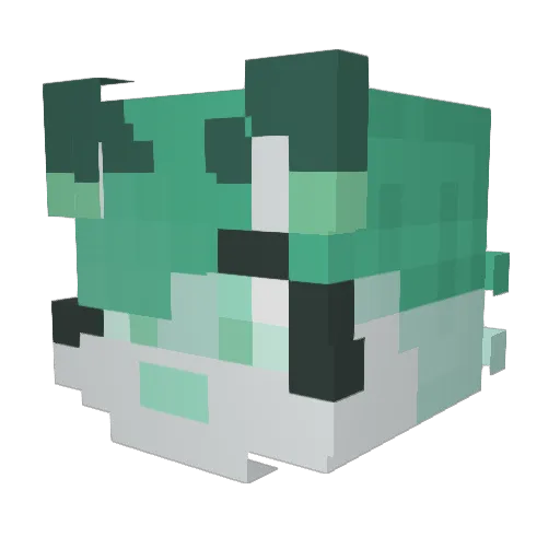 Ch1ppyChip Minecraft avatar head, 3D render