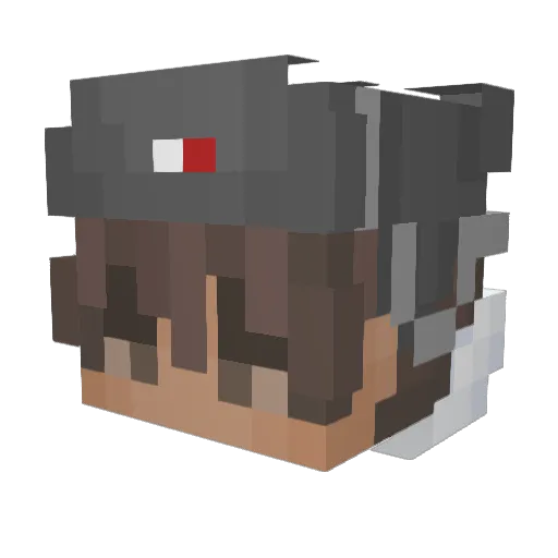 Ch1rret3 Minecraft avatar head, 3D render