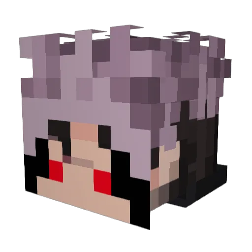 Ch1tzu Minecraft avatar head, 3D render
