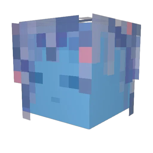 Ch2ckpoint Minecraft avatar head, 3D render