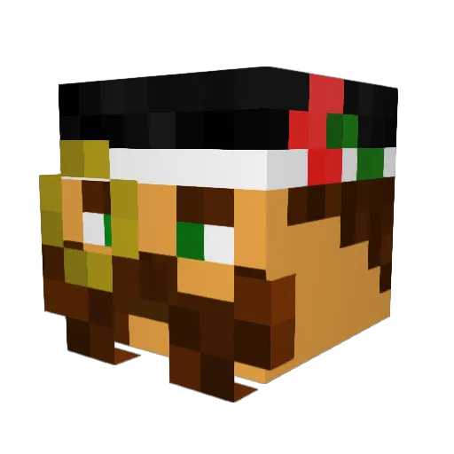 Ch33kyfawn Minecraft avatar head, 3D render