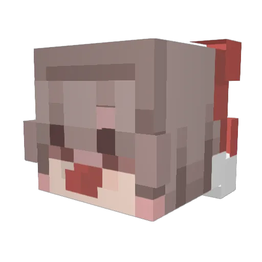 Ch3lle_ Minecraft avatar head, 3D render