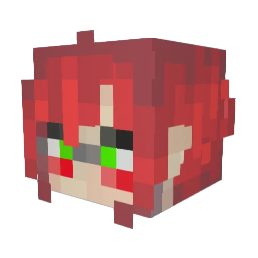Ch3ls3r Minecraft avatar head, 3D render