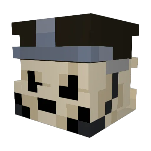 Ch3mp0 Minecraft avatar head, 3D render