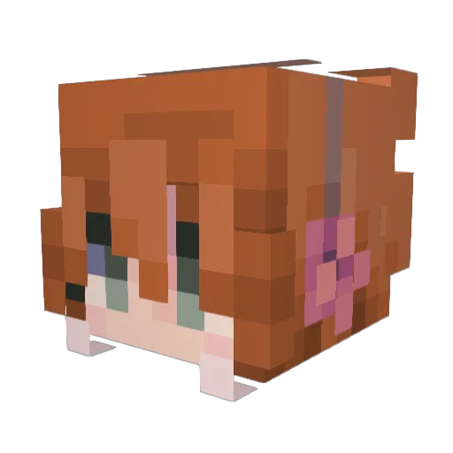 Ch3rrilotl Minecraft avatar head, 3D render