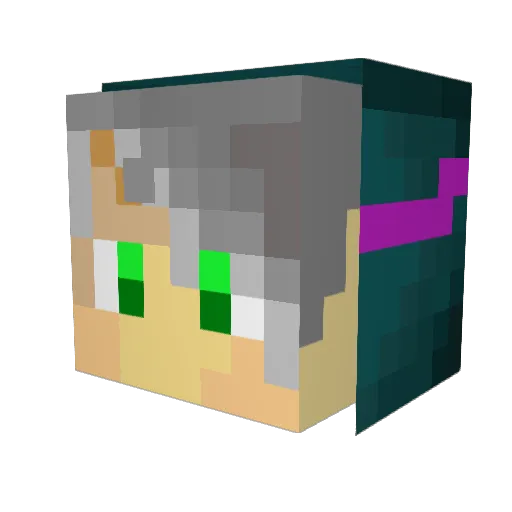 Ch3shirino Minecraft avatar head, 3D render