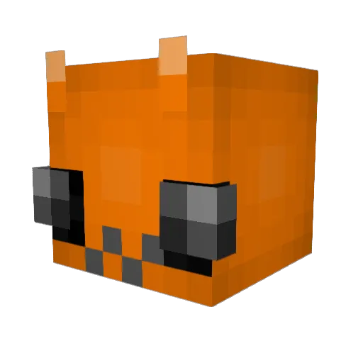 Ch4chan Minecraft avatar head, 3D render