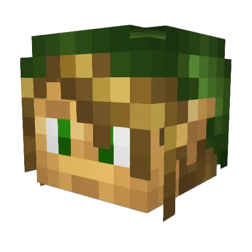 Ch4l1e Minecraft avatar head, 3D render