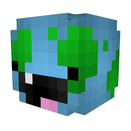 Ch4mp_ Minecraft avatar head, 3D render