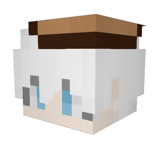 Ch_Cream Minecraft avatar head, 3D render