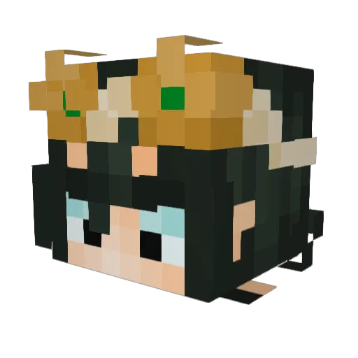 Ch_ell Minecraft avatar head, 3D render