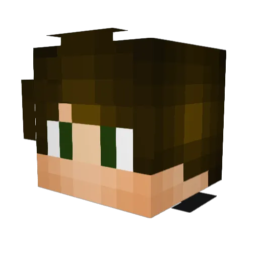 Ch_ron Minecraft avatar head, 3D render