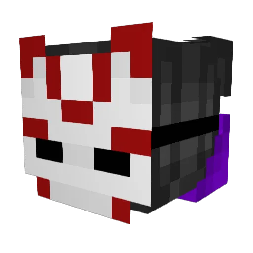 Cha0nyx Minecraft avatar head, 3D render