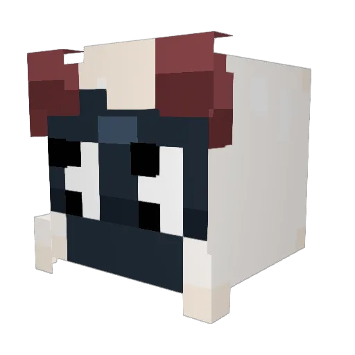 Cha0sTheCat Minecraft avatar head, 3D render