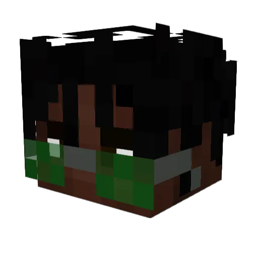 Cha0sblade Minecraft avatar head, 3D render