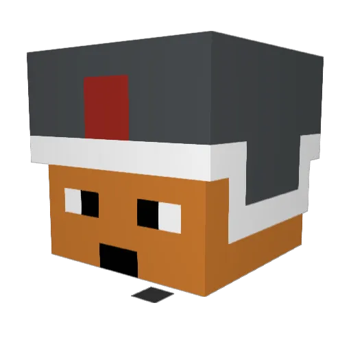 Cha0ticCaramel47 Minecraft avatar head, 3D render