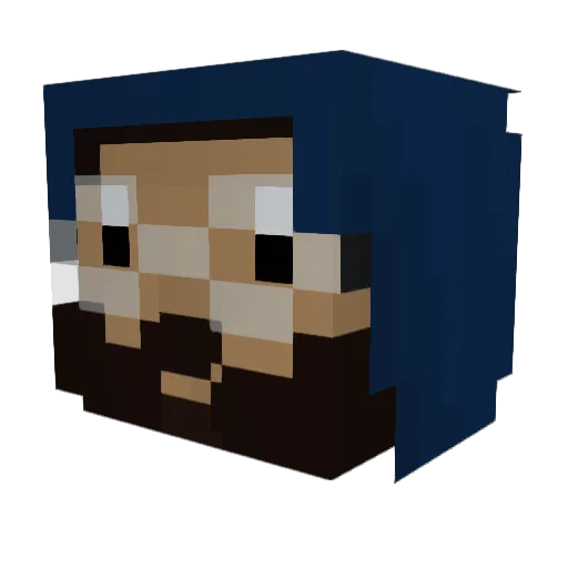 Cha29 Minecraft avatar head, 3D render