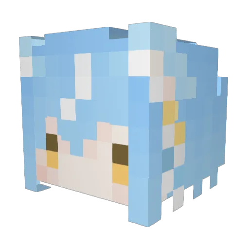 ChaCha0101 Minecraft avatar head, 3D render