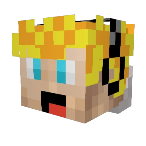 ChaCha1801 Minecraft avatar head, 3D render