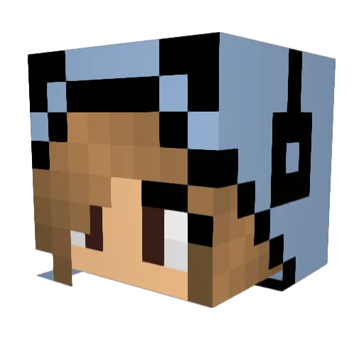 ChaChaTaco Minecraft avatar head, 3D render