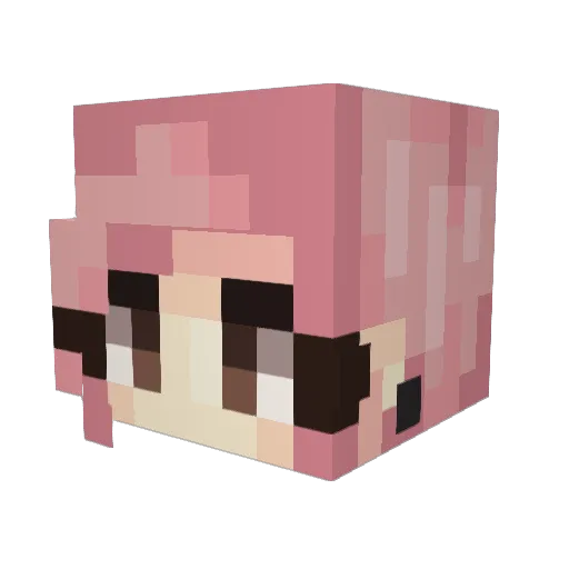 ChaHaeIn Minecraft avatar head, 3D render