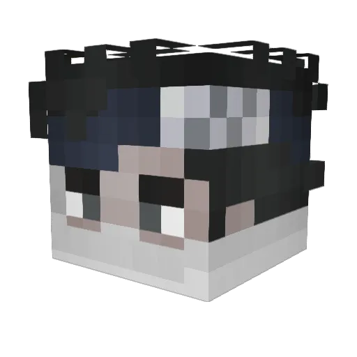 ChaHooHaaa Minecraft avatar head, 3D render
