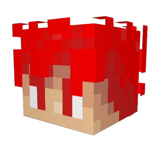 ChaPretu Minecraft avatar head, 3D render