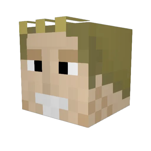 Cha_Duri Minecraft avatar head, 3D render