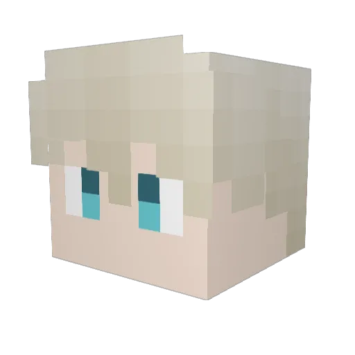 Cha_Ye_Dan Minecraft avatar head, 3D render