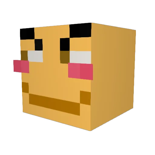 Cha_bei Minecraft avatar head, 3D render