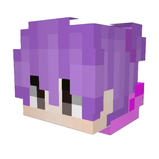 Cha_duo Minecraft avatar head, 3D render
