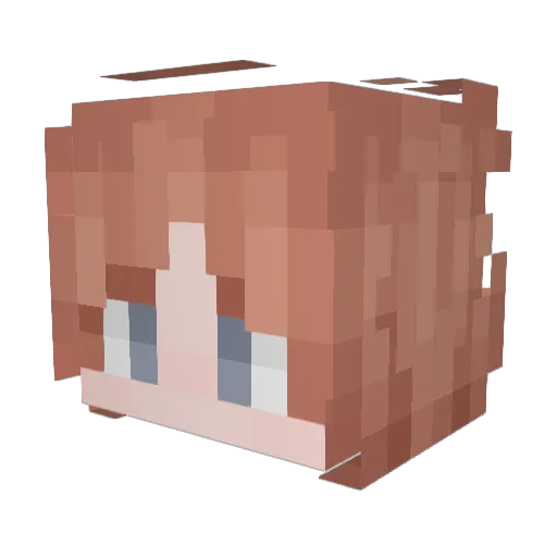 ChaaDeeo Minecraft avatar head, 3D render