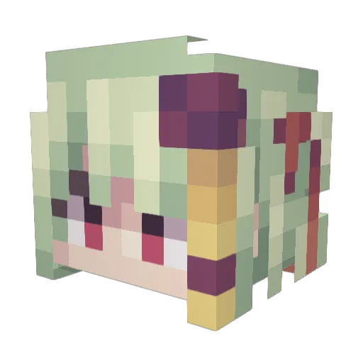 Chaaan30 Minecraft avatar head, 3D render
