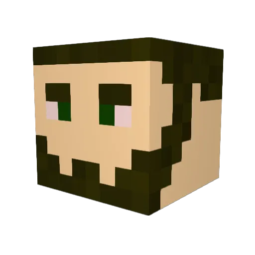 Chaaaz Minecraft avatar head, 3D render