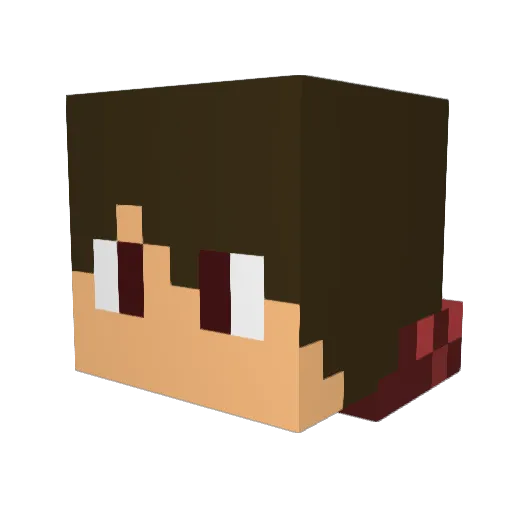 Chabbsy Minecraft avatar head, 3D render