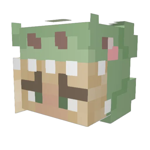 Chabo107 Minecraft avatar head, 3D render
