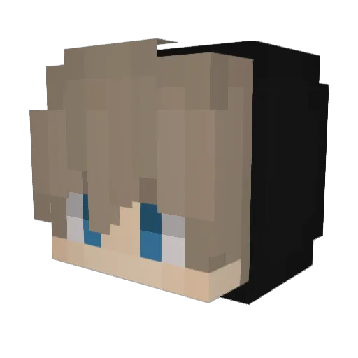 Chabra Minecraft avatar head, 3D render