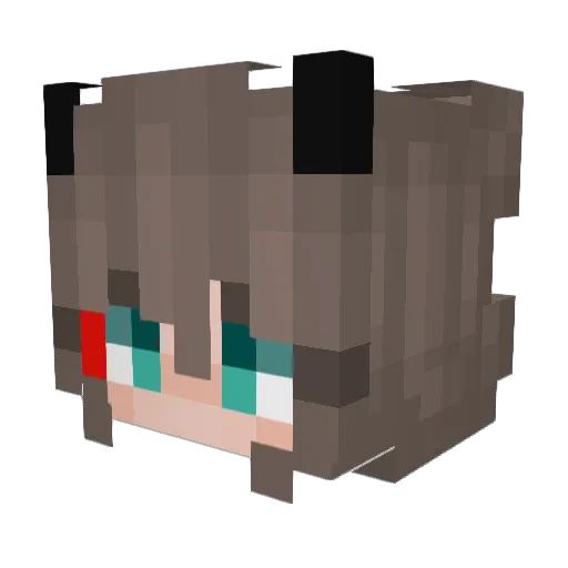 ChabudaiGaeshi Minecraft avatar head, 3D render