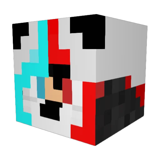 Chacal2_O Minecraft avatar head, 3D render