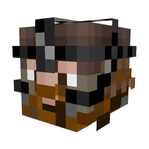 Chacaosan Minecraft avatar head, 3D render