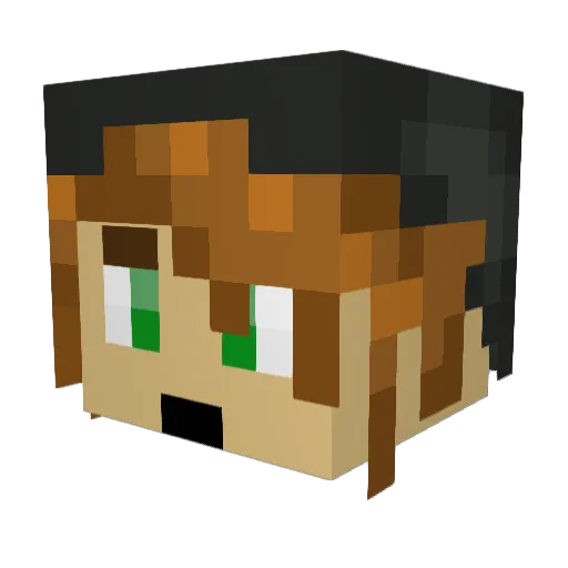 Chaceazz Minecraft avatar head, 3D render