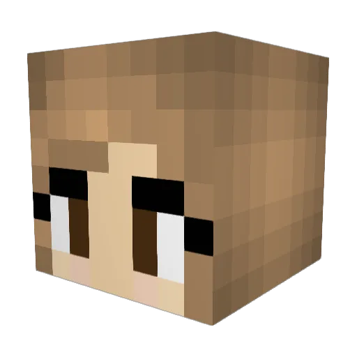 Chachine Minecraft avatar head, 3D render