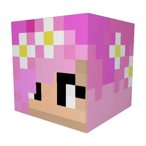 Chacmabab Minecraft avatar head, 3D render