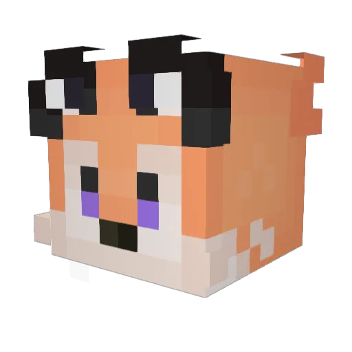 Chacmander Minecraft avatar head, 3D render