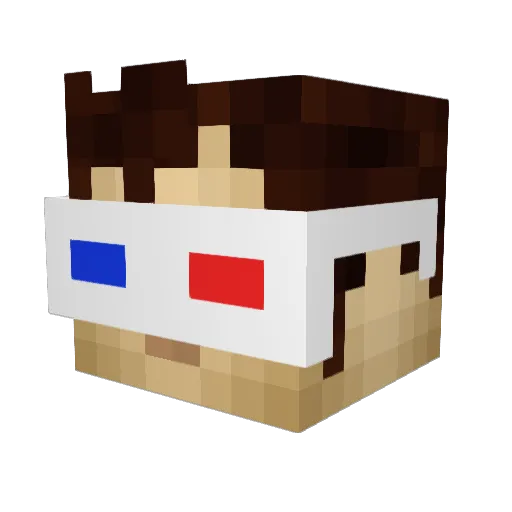 ChadMillin Minecraft avatar head, 3D render