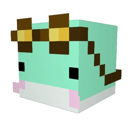 ChadTheFrog Minecraft avatar head, 3D render