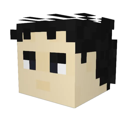 ChadTrickster Minecraft avatar head, 3D render