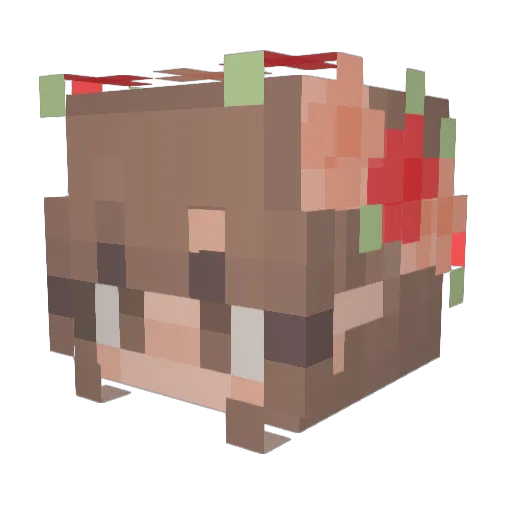Chadaa Minecraft avatar head, 3D render