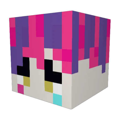 Chadathon Minecraft avatar head, 3D render