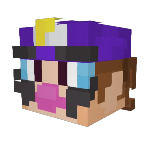 Chadguy69 Minecraft avatar head, 3D render